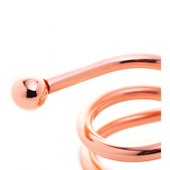 Argola Espiral Para Guardanapos Em Aço Rose Gold Wolff 